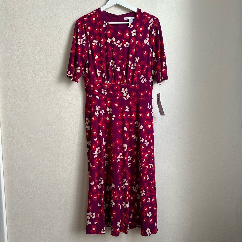NWT London Times midi floral dress size 10 - Picture 2 of 7